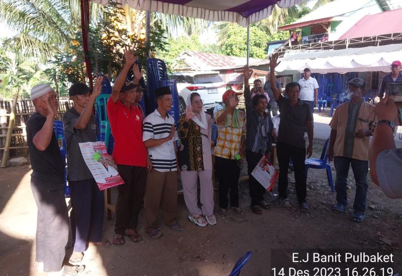Polsek Padang Guci Hulu Lakukan Pengamanan Kampanye Calon DPD RI di Desa Aur Gading