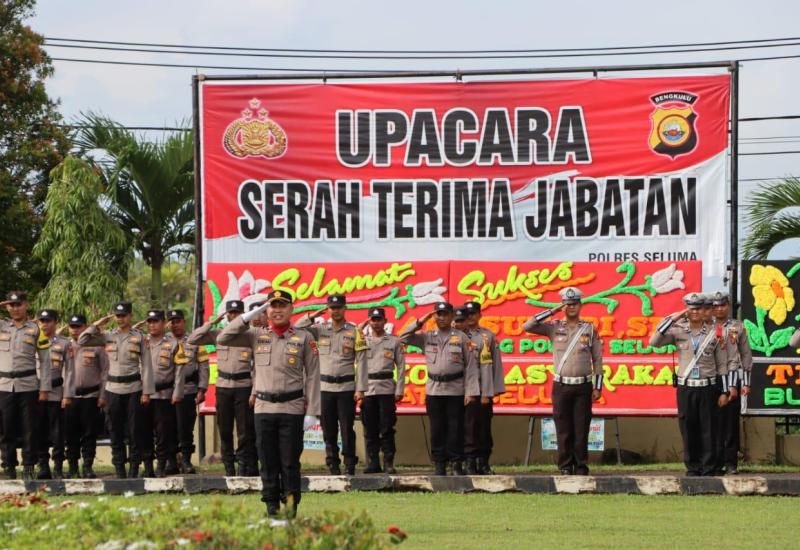 Polres Seluma Gelar Upacara Serah Terima Jabatan untuk Penyegaran Organisasi